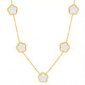 "Flower Meadow" Necklace, 18K Gold Plated Steel