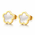 "Flowers" PVD Gold-Plated Stainless Steel Earrings - Intensity