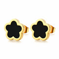 "Flowers" PVD Gold-Plated Stainless Steel Earrings - Intensity