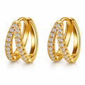 PVD Gold-Plated Brass Earrings - Crystalic