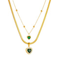"Hearts" PVD Gold-Plated Stainless Steel Necklace