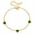 "Hearts" PVD Gold-Plated Stainless Steel Bracelet