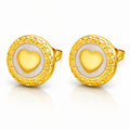 "Hearts" PVD Gold-Plated Stainless Steel Earrings