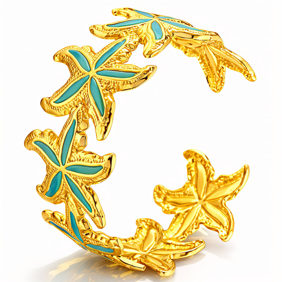 "Starfish" PVD Gold-Plated Stainless Steel Bracelet